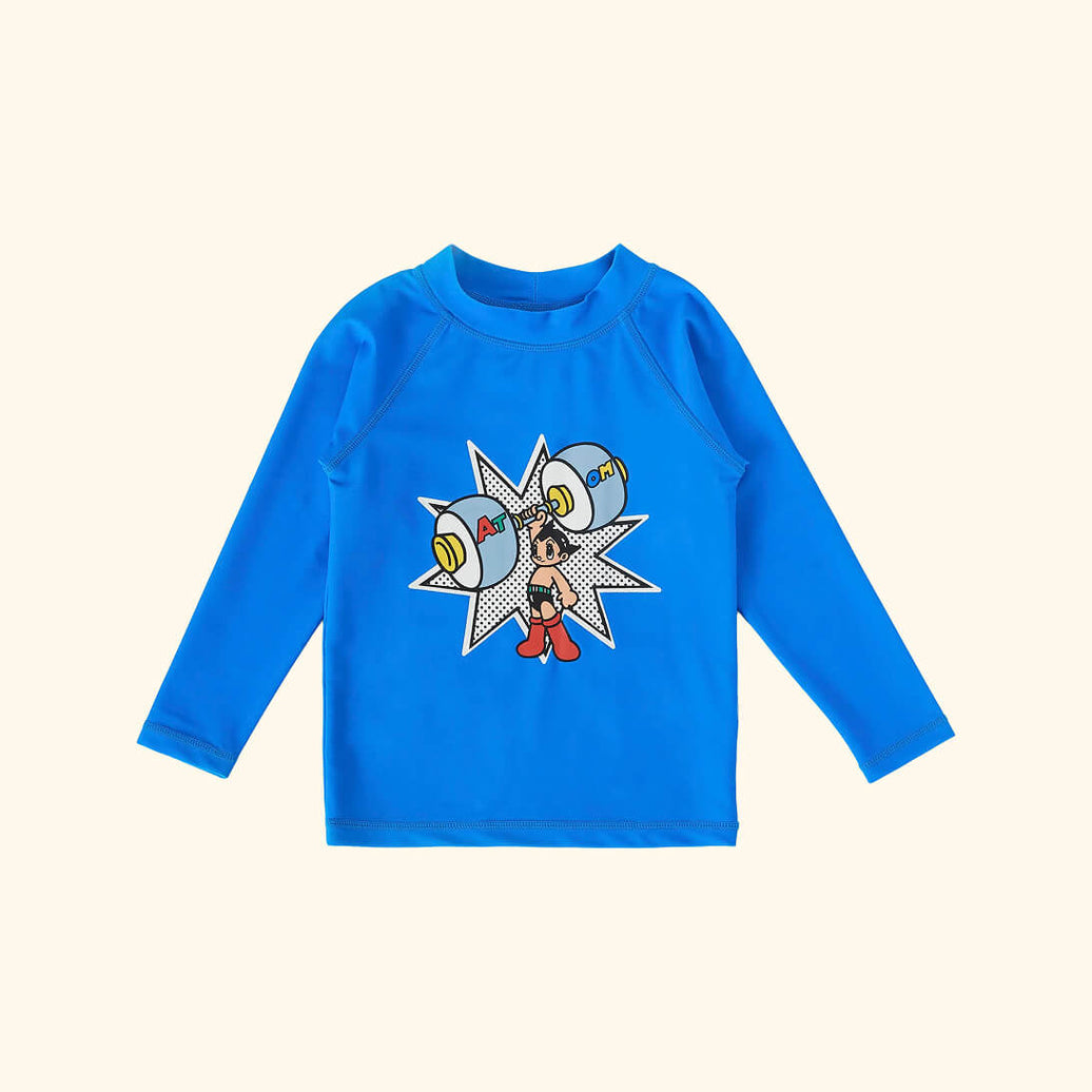 Astro Boy The Mighty Atom Swim Rash Vest Blue