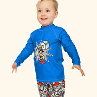 Astro Boy The Mighty Atom Swim Rash Vest Blue