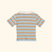 Candy Stripe Pia Collared T-Shirt