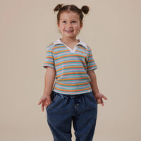Candy Stripe Pia Collared T-Shirt