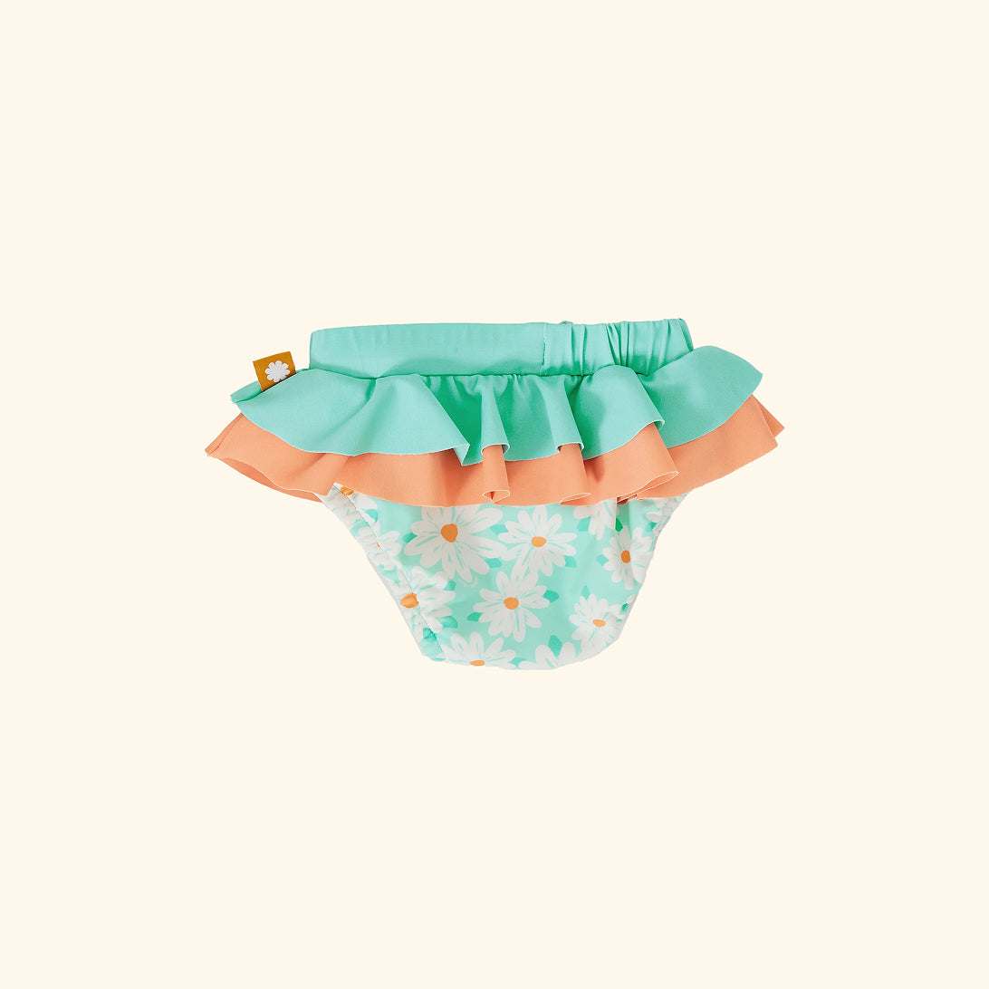 Daisy Delight Frill Waist Swim Nappy Lagoon