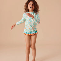 Daisy Delight Frill Waist Bikini Bottom Lagoon