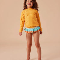 Daisy Delight Frill Waist Bikini Bottom Lagoon