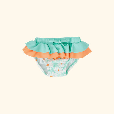 Daisy Delight Frill Waist Swim Nappy Lagoon