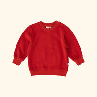 Goldie Crew Embroidered Sweater Red
