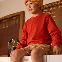 Goldie Crew Embroidered Sweater Red