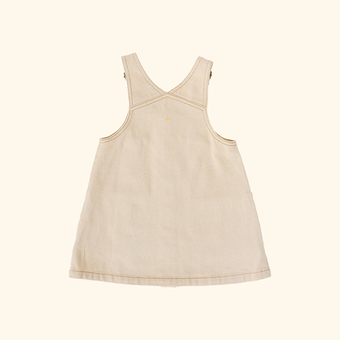 Penelope Pinafore Pocket Dress Oat
