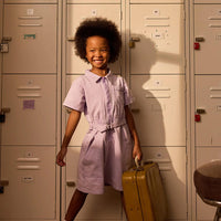 Piper Denim Belted Dress Mauve