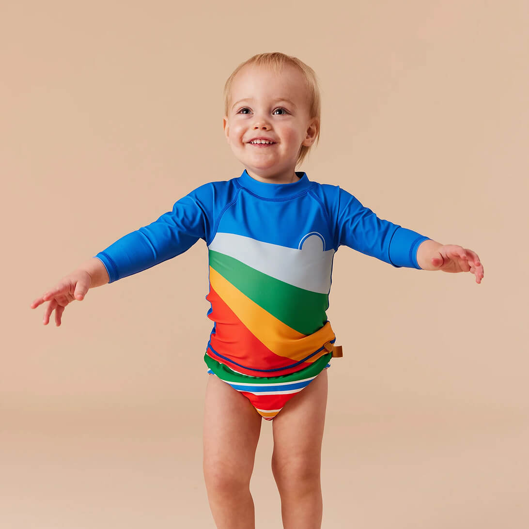 Ride The Wave Rashguard Blue Multi