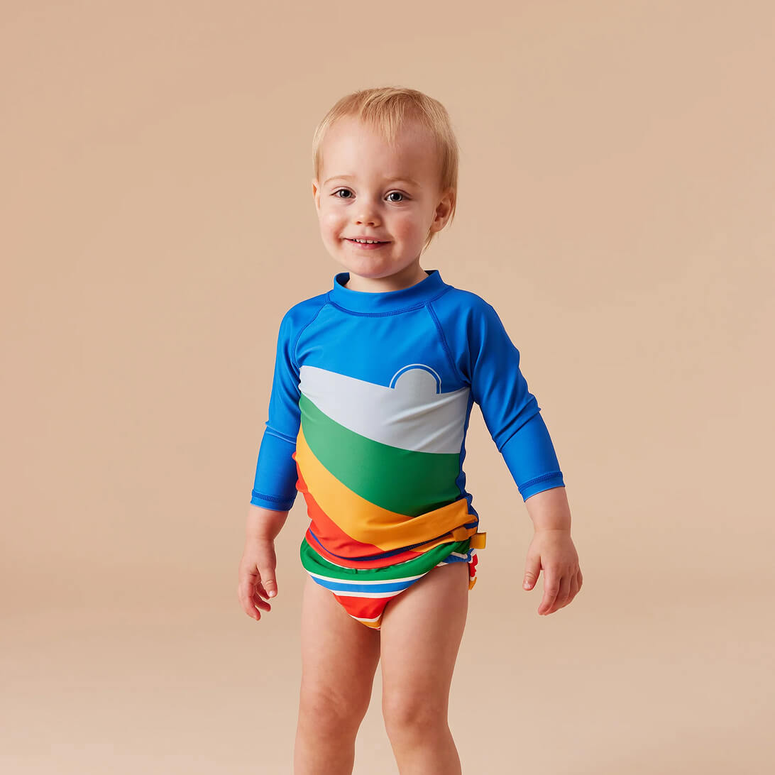 Ride The Wave Rashguard Blue Multi