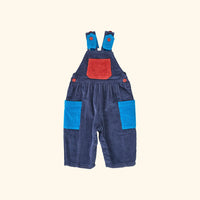 Austin Vintage Washed Denim Overalls Brown