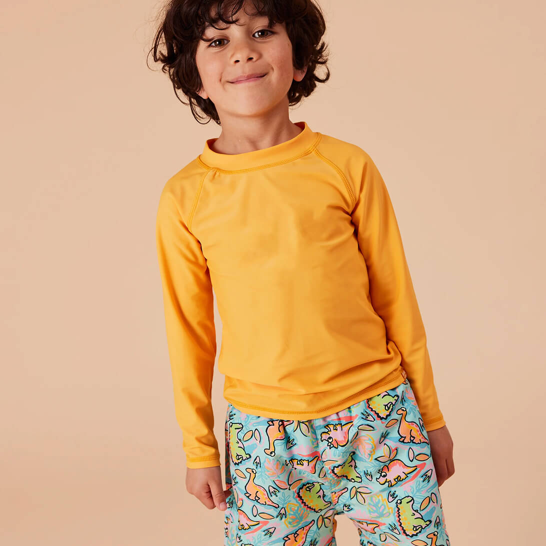 Surf's Up Dino Rashguard Golden